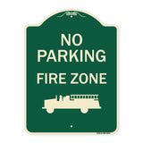 No Parking, Fire Zone With Graphic