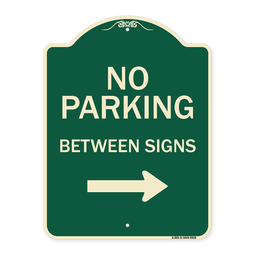No Parking Between Signs Right