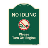 No Idling, Please Turn Off Engine With Graphic