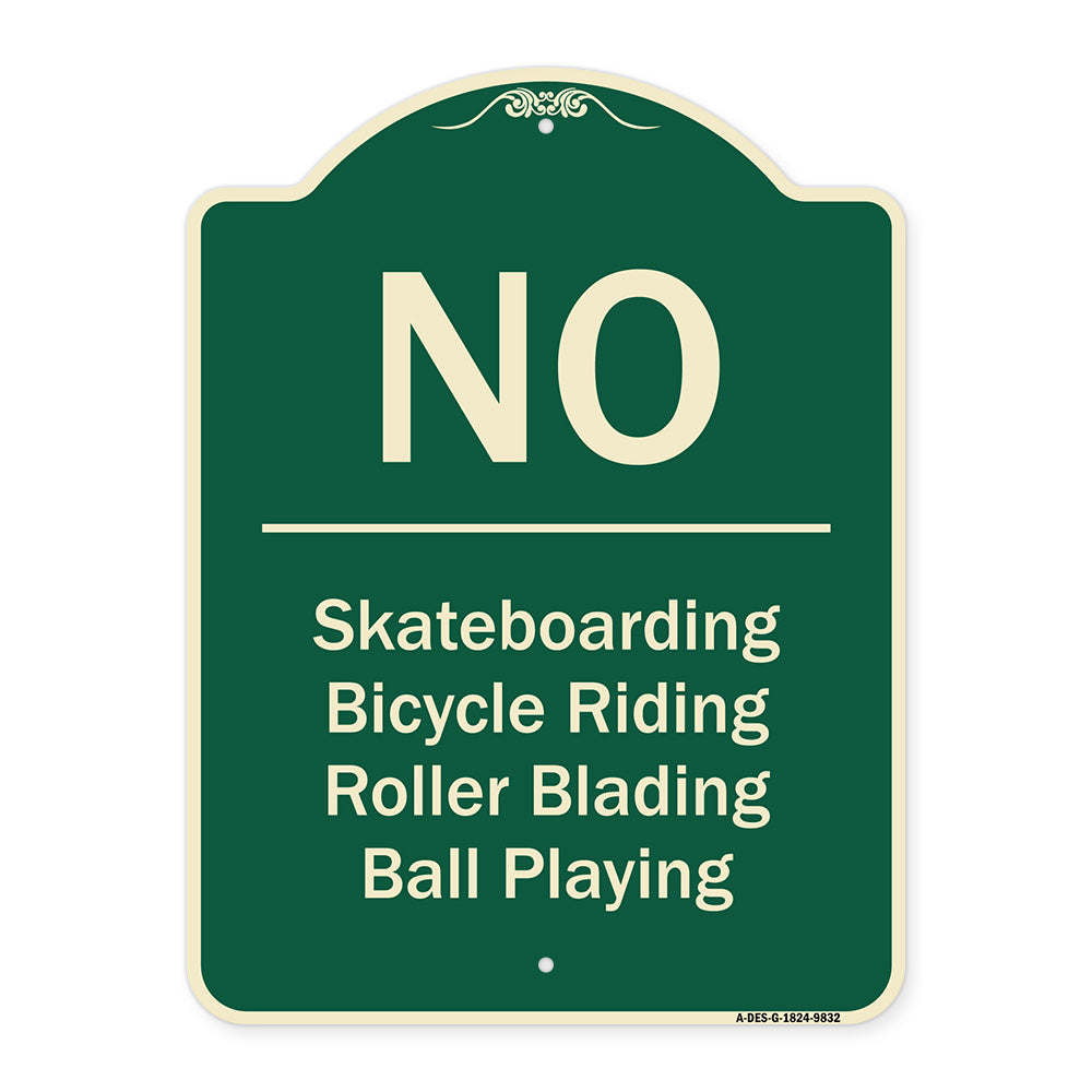 No - Bicycle Riding, Roller Blading, Ball Playing