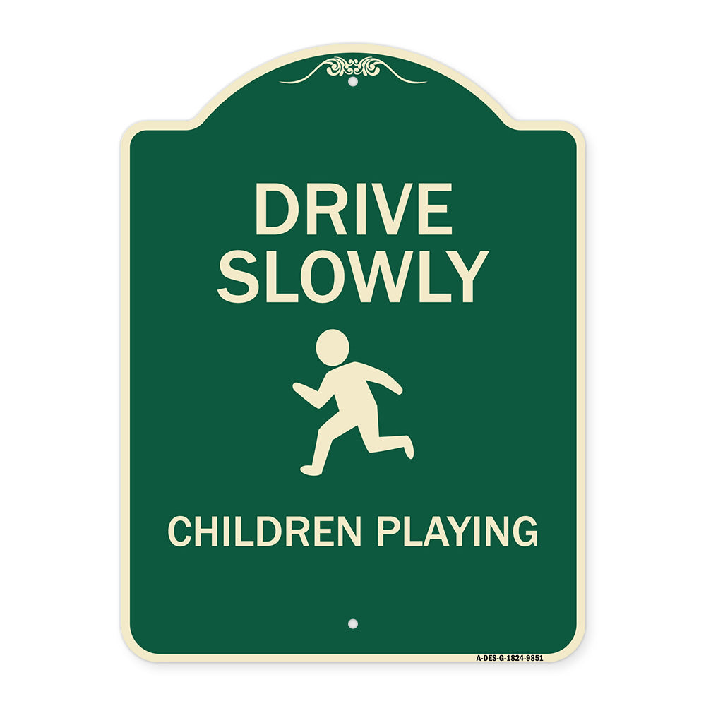 Drive Slowly Children Playing