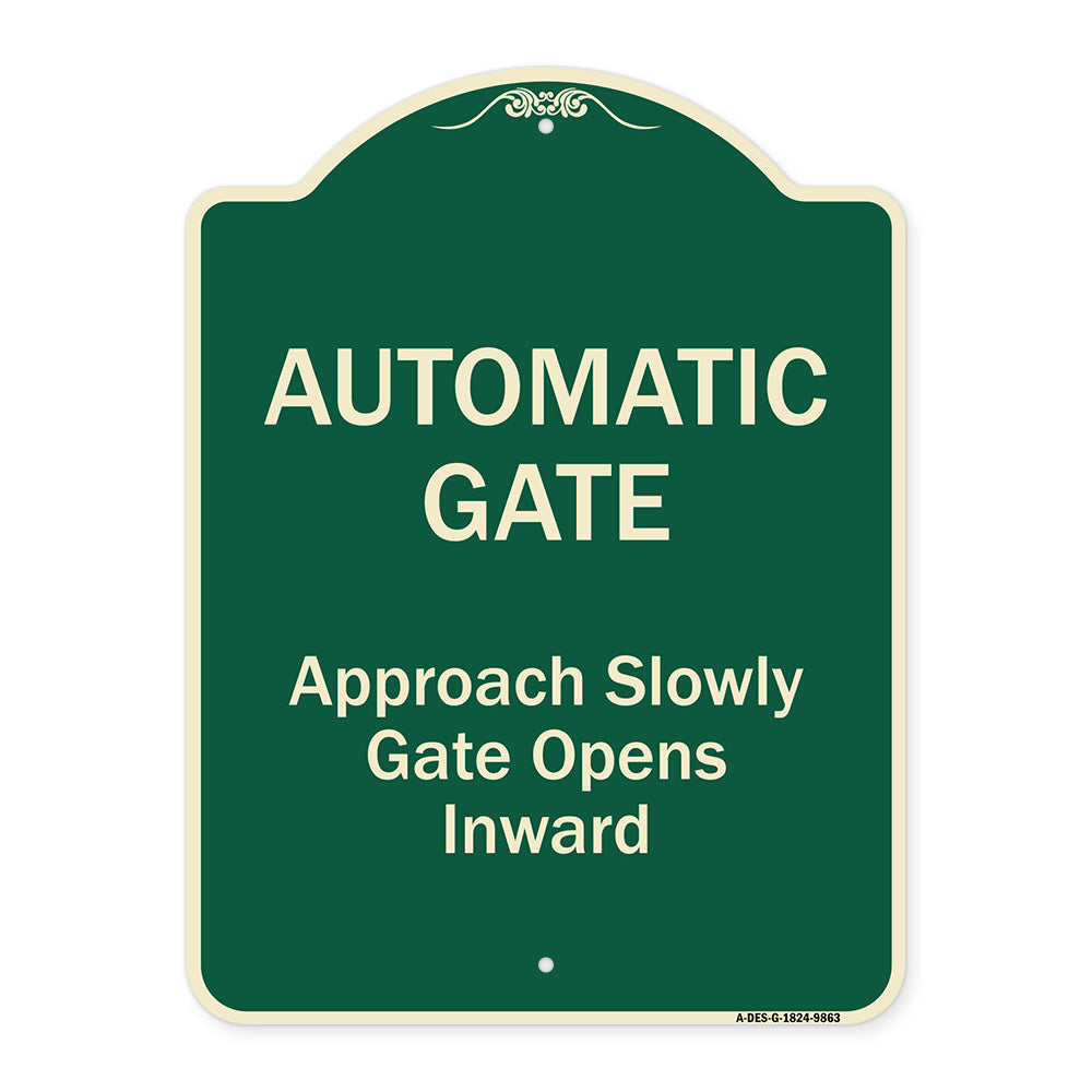 Automatic Gate Approach Slowly Gate Opens Inward