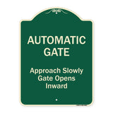 Automatic Gate Approach Slowly Gate Opens Inward