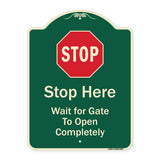 Stop, Wait For Gate To Open Completely With Symbol