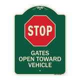 Stop, Gates Open Toward Vehicle