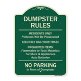 Residents Only Violators Prosecuted Bag Your Trash No Parking In Front Of Dumpster