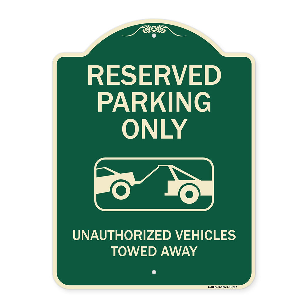 Resident Parking Only Unauthorized Vehicles Towed Away With Graphic