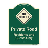 Private Road Residents And Guests Only With No Outlet Symbol