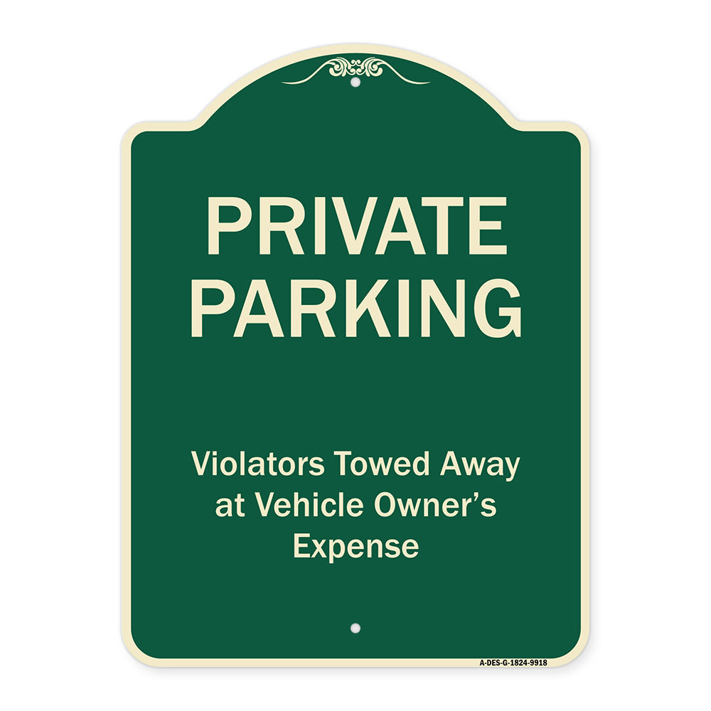Private Parking, Violators Towed Away