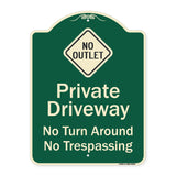 No Turn Around Or Trespassing With No Outlet Symbol