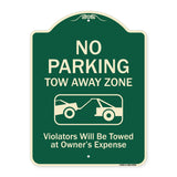 No Parking Tow Away Zone Violators Will Be Towed At Vehicle Owner's Expense