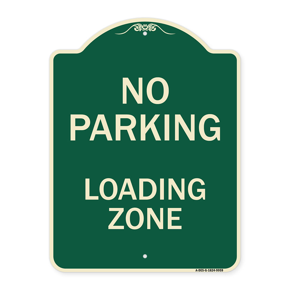 No Parking Loading Zone Sign