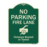 No Parking Fire Lane (With Graphic) Violators Booted Or Towed