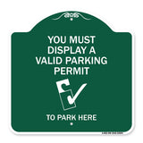 You Must Display A Valid Parking Permit to Park Here (With Parking Permit Graphic)