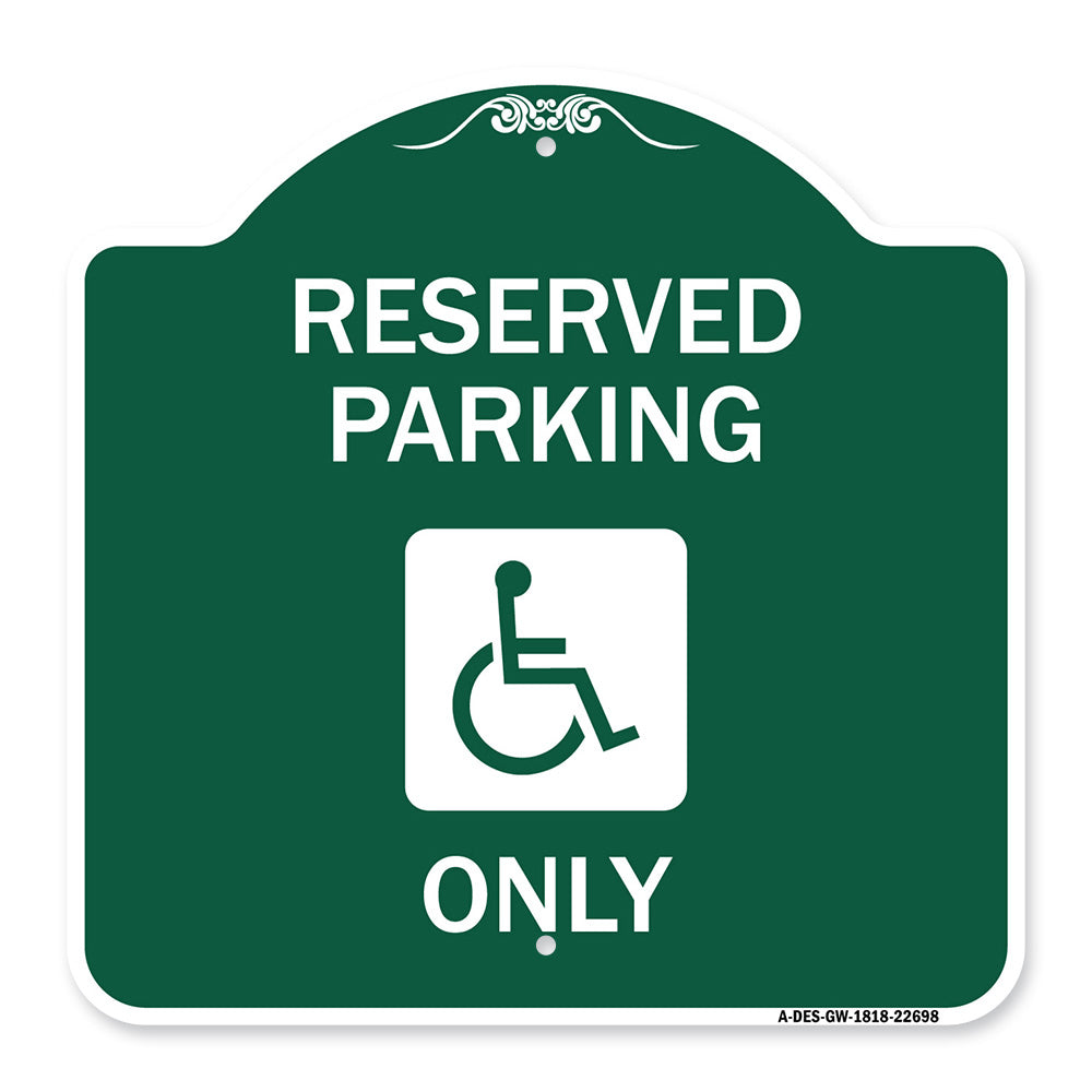 With NY Compliance Reserved Parking Only (With Access Icon)