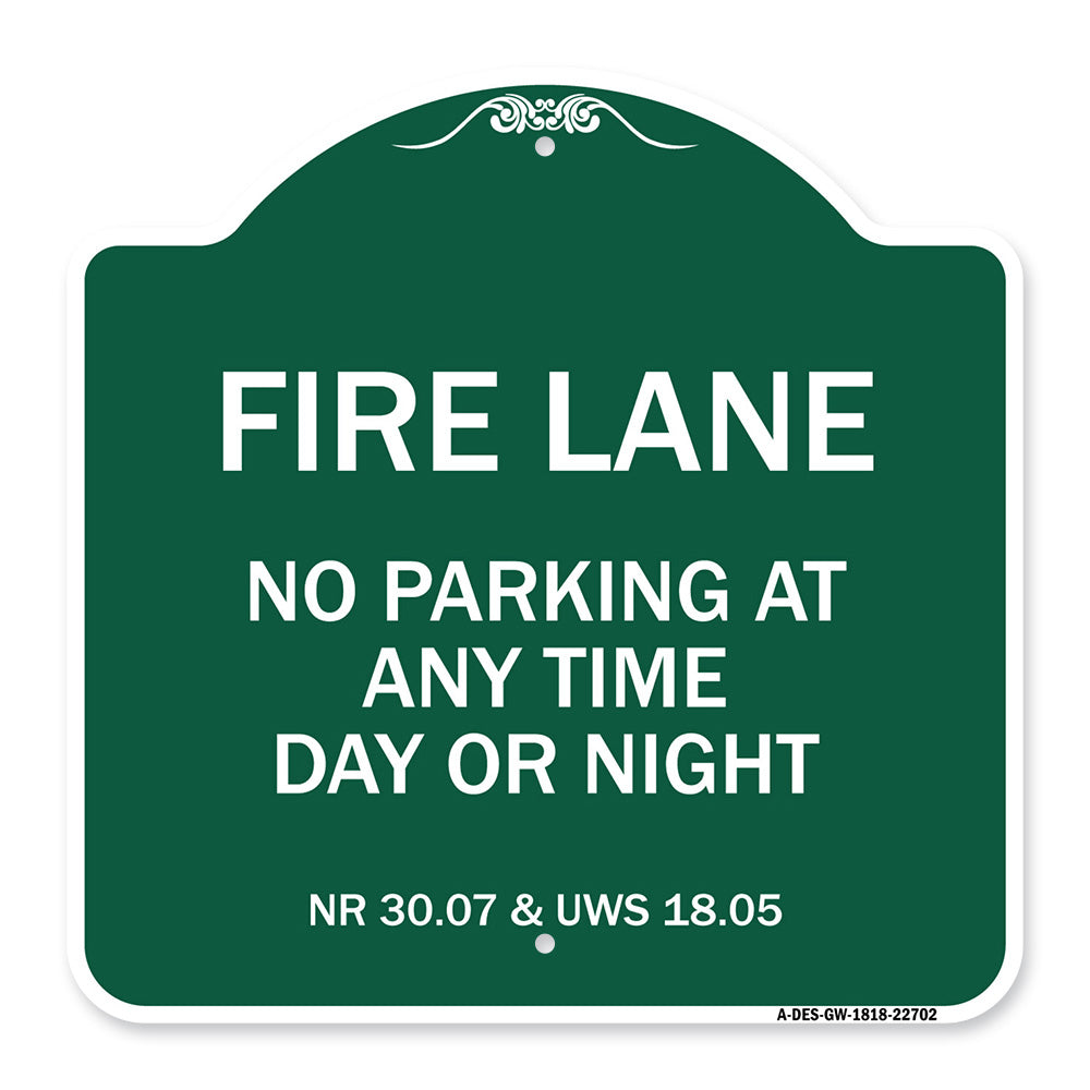 Wisconsin Fire Lane No Parking at Anytime Day or Night