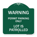 Warning Permit Parking Only Lot Is Patrolled