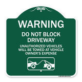 Warning Do Not Block Driveway (With Graphic)
