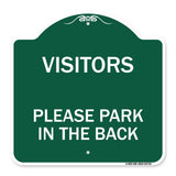 Visitors Please Park in the Back