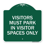 Visitors Parking Sign Visitors Must Park in Visitor Spaces Only