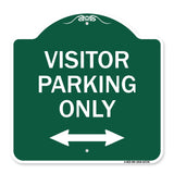 Visitor Parking Sign Visitor Parking Only (With Bidirectional Arrow)