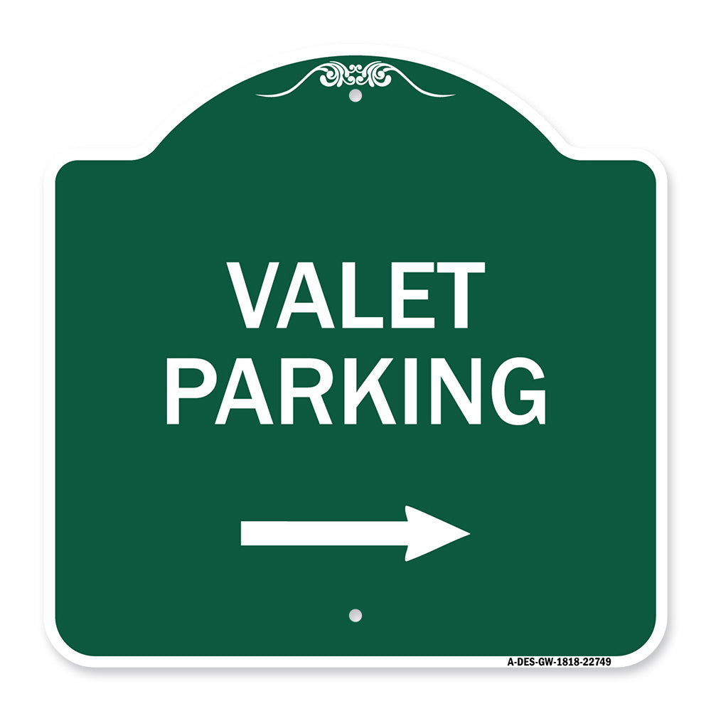 Valet Parking with Right Arrow