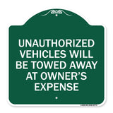 Unauthorized Vehicles Will Be Towed Away at Owner's Expense