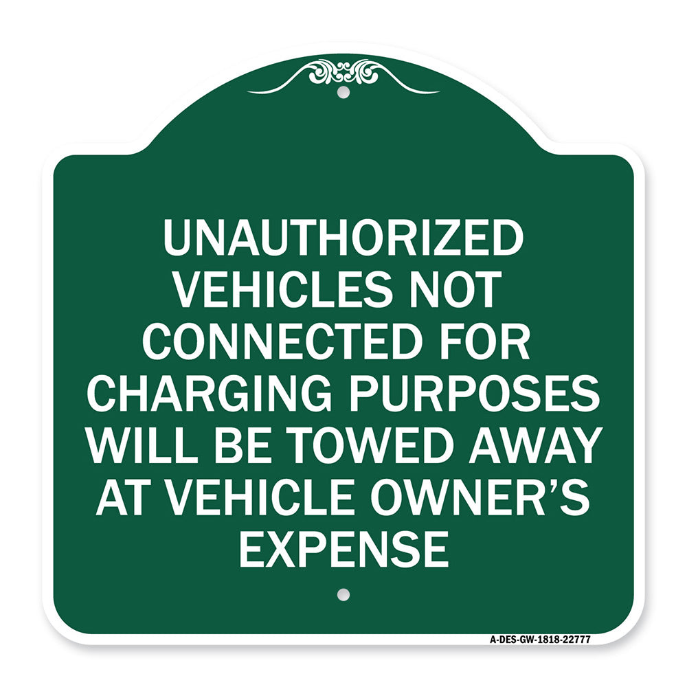 Unauthorized Vehicles Not Connected for Charging Purpose Will Be Towed