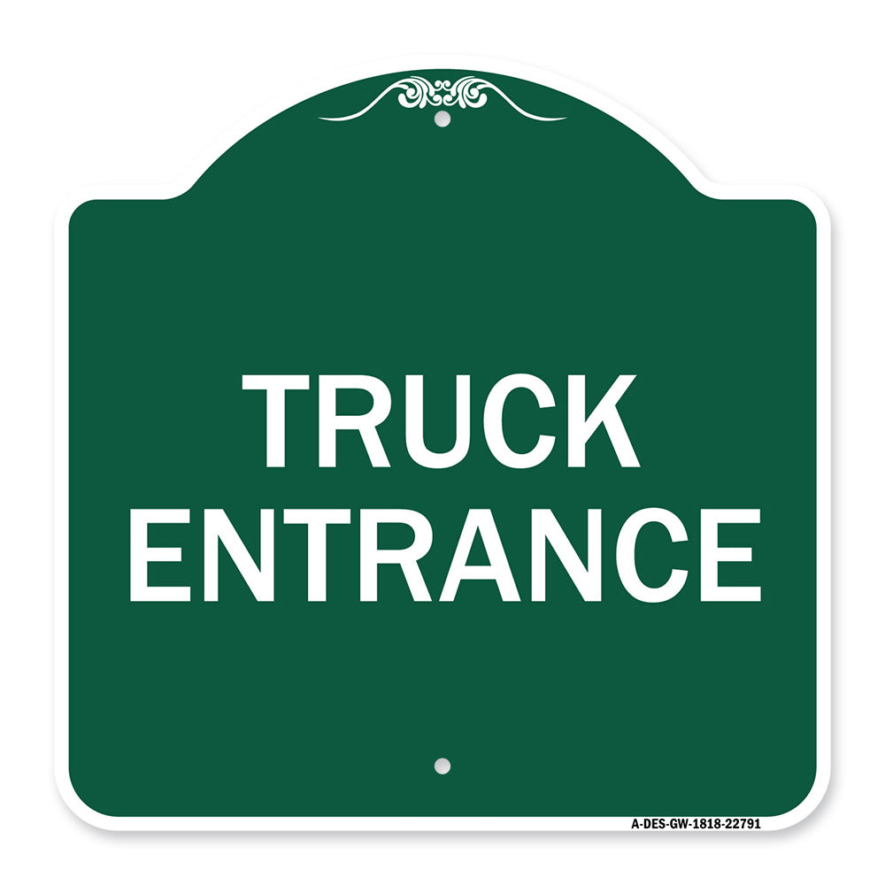 Traffic Entrance Sign Truck Entrance