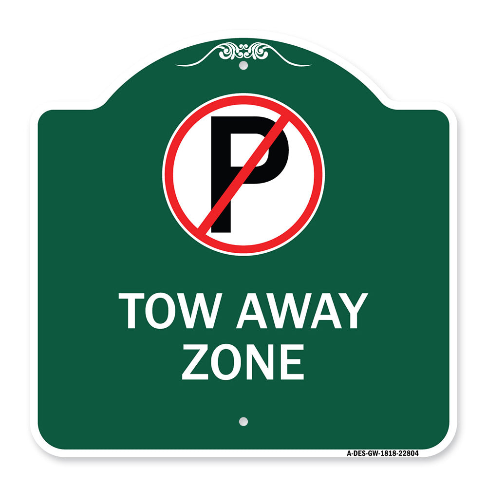 Tow Away Zone (No Parking Symbol)