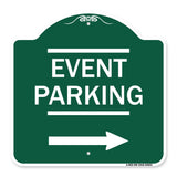Thanks for Coming Turn Right for Exit Event Parking with Right Arrow