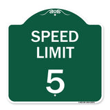Speed Regulation Sign Speed Limit 5 Mph