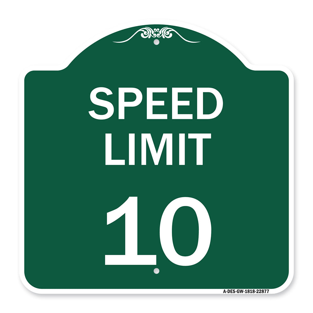 Speed Reduction Sign Speed Limit 10 Mph