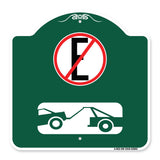 Spanish Parking Control Sign No Estacionar (No Parking) (With Symbol)