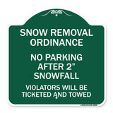 Snow Removal Ordinance - No Parking After 2 Snowfall