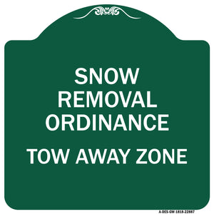 Snow Emergency Route Tow Away Zone with Graphic