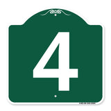 Sign with Number 4