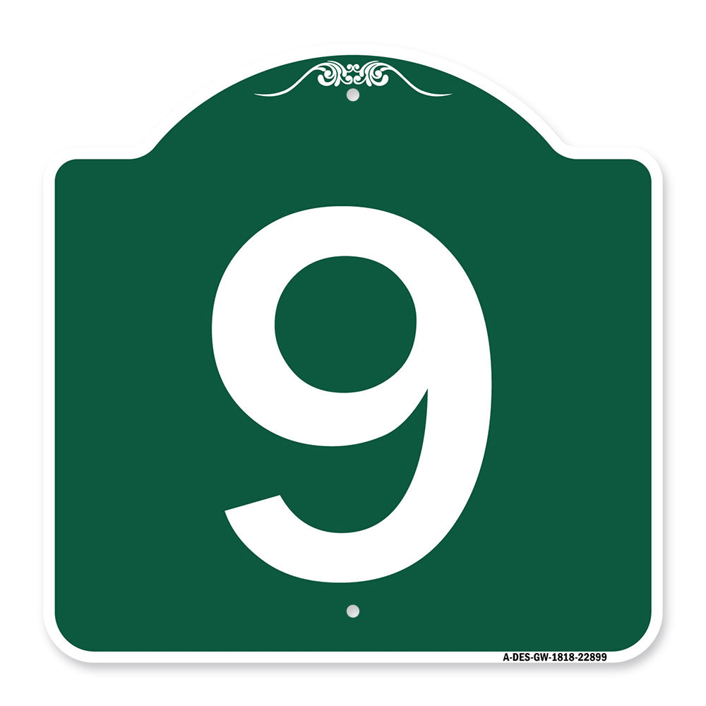 Sign with Number '9