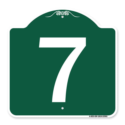 Sign with Number '7