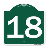 Sign with Number '18