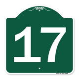 Sign with Number '17
