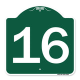 Sign with Number '16