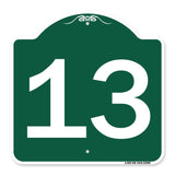 Sign with Number '13