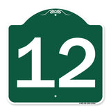 Sign with Number '12
