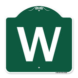 Sign with Letter W