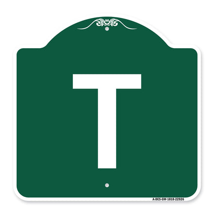 Sign with Letter T