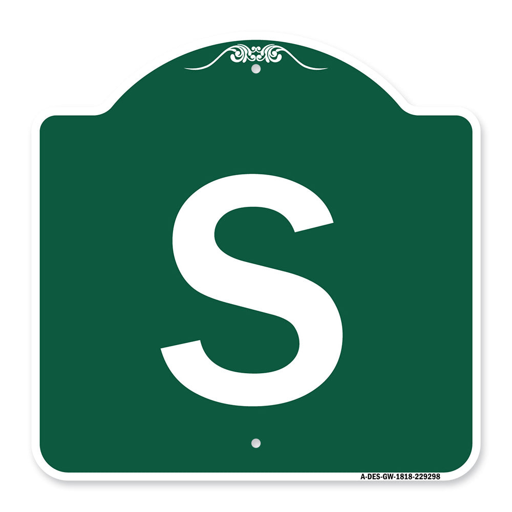 Sign with Letter S