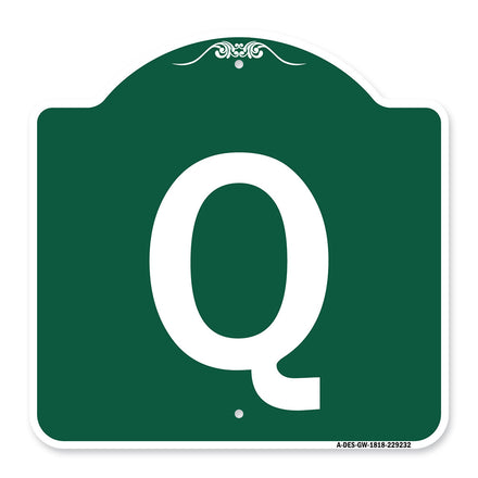 Sign with Letter Q