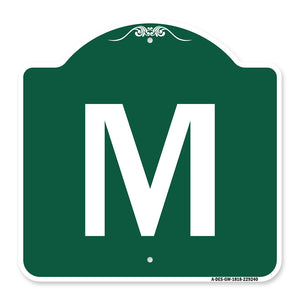 Sign with Letter M