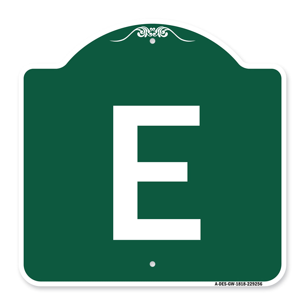 Sign with Letter E